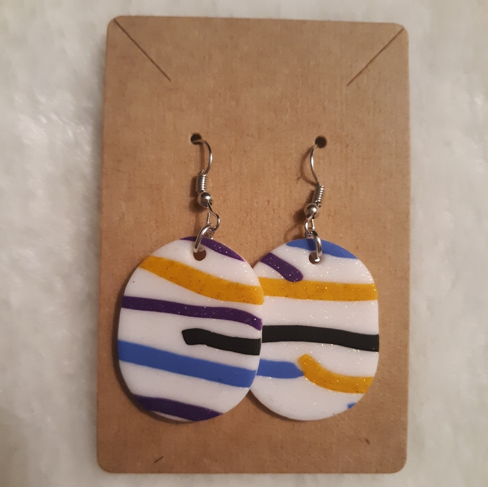 Homemade clay earrings